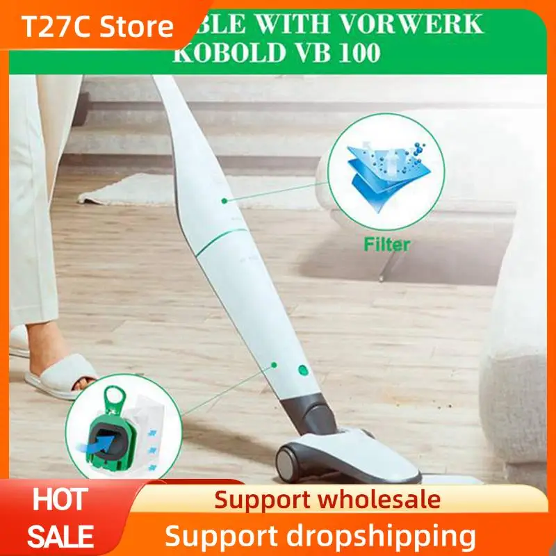 

T27C 4X мешок для пылесоса для Vorwerk Kobold VB100 FP100 VB 100 FP 100, фильтры для пылесборника