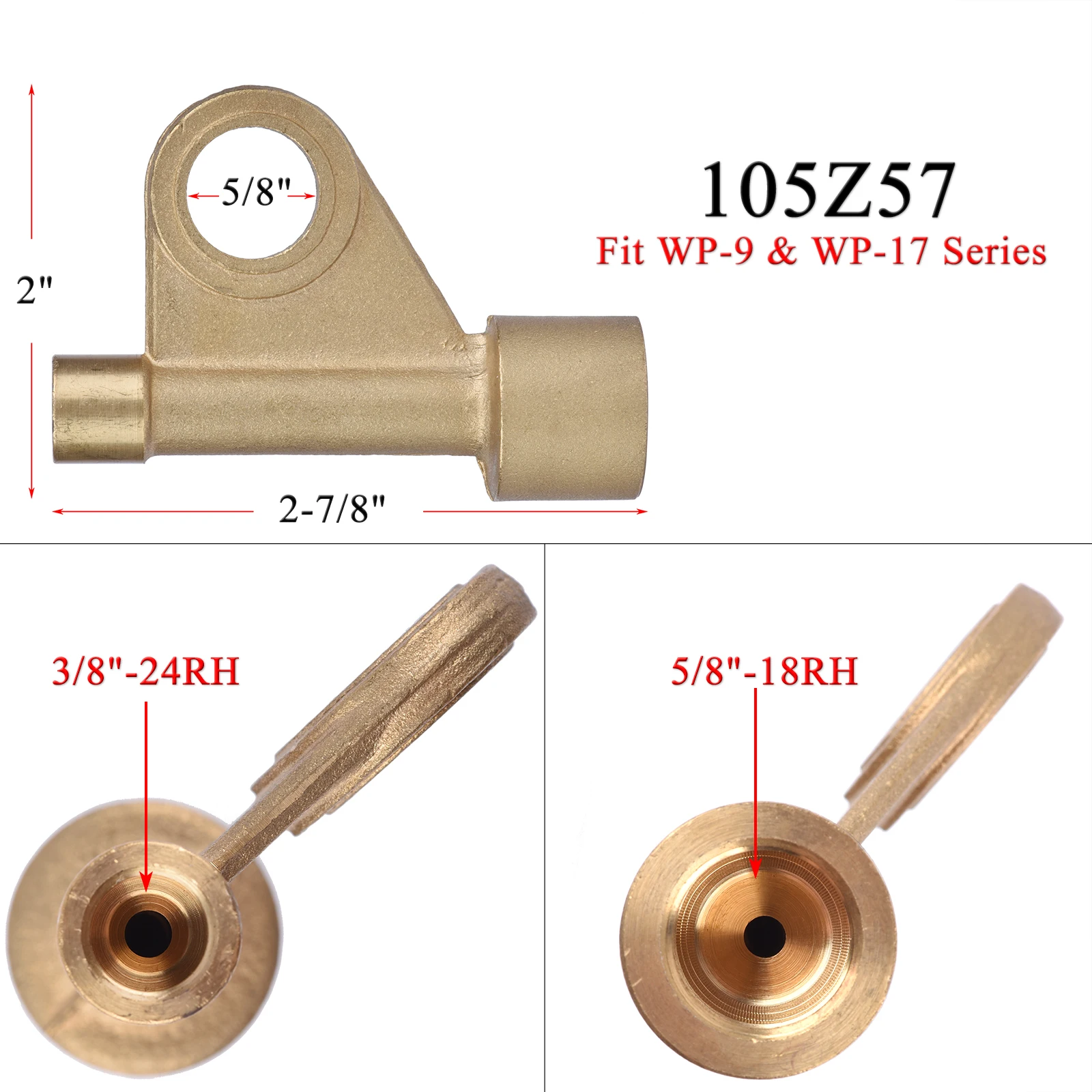 105Z57 45V11 45V62 3/8 "5/8" 7/8 "Power Cable Adapter Ons Stijl Connector Fit Tig Lastoorts Wp 9/17/18/20/26