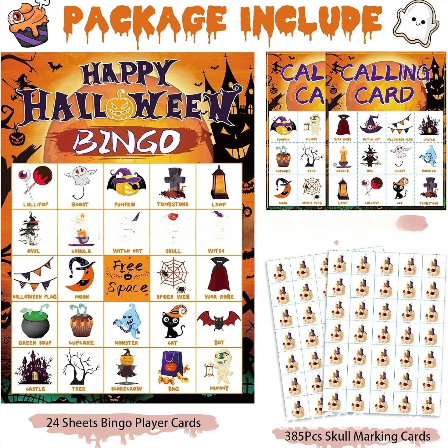 Halloween Bingo Game Table Car - Board Game For 5 Players ulasan dan harga