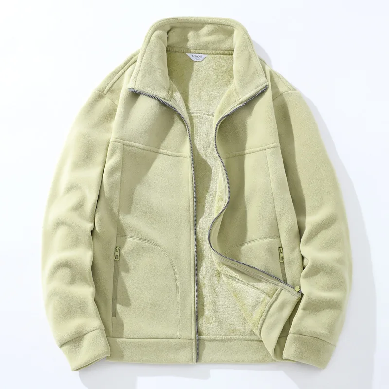 

Флисовый свитшот без шапки, женский дизайн с карманами, осень-зима, утолщенный, обычный, минималистичный, с белым воротником, лента для поездок на работу