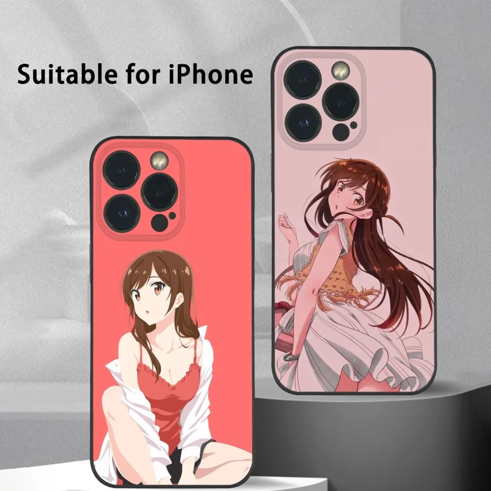 

Anime Chizuru M-Mizuhara Phone Case For iPhone 16 15 14 13 Pro Max Plus Mini Frosted Soft Shell Funda Shockproof Cases