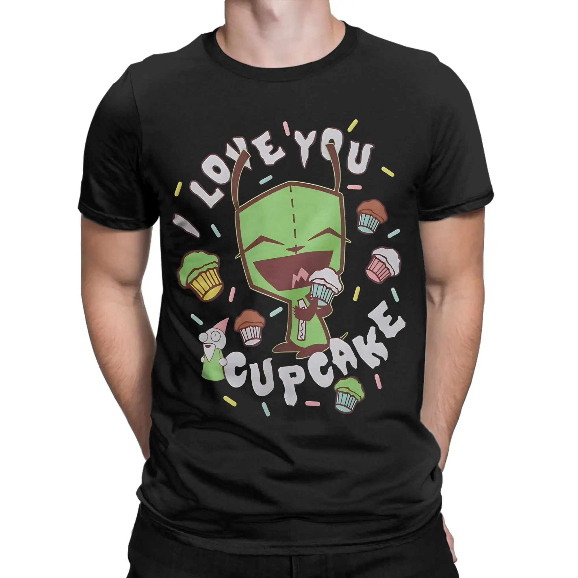 Retrro Movie Fun 2025 Series Cute T-Shirt Summer Invaders Zims Leisure T Shirts Men Cotton O Neck 4XL 5XL 6XL Tees Vintage Tops