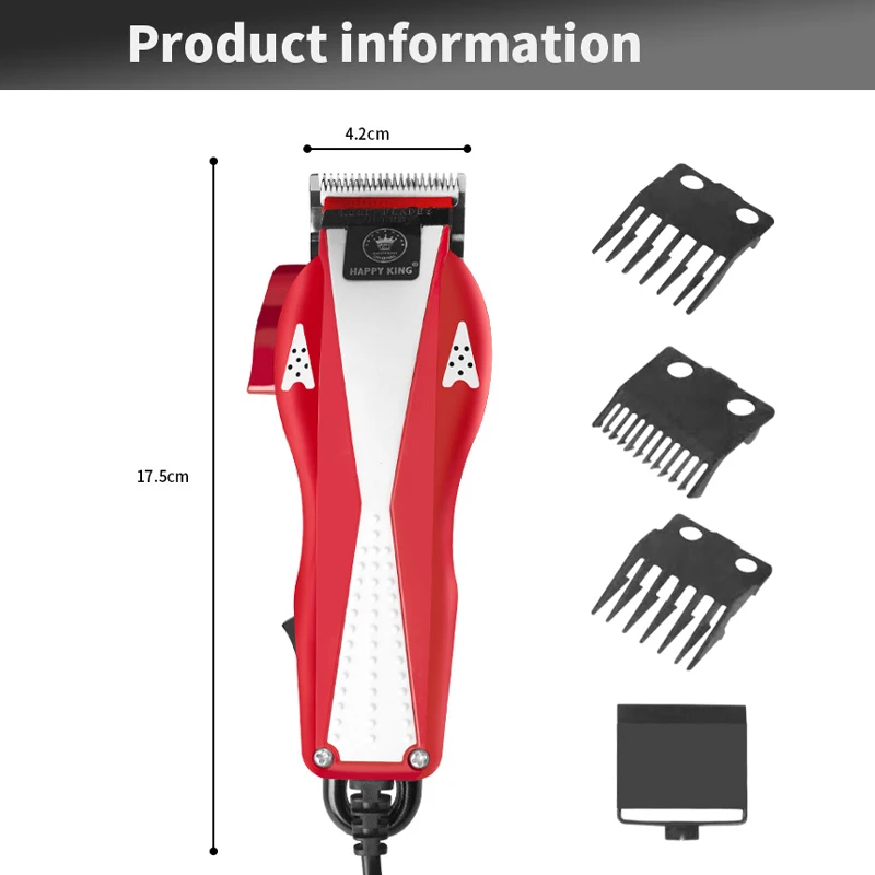Машинка для стрижки волос переменного тока, 13 Вт, 3 защитных расчески