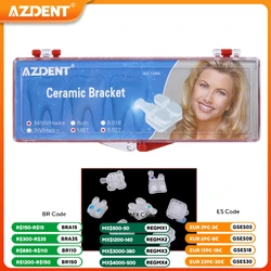 20 SZTUK Wsporniki dentystyczne Ceramiczne aparaty ortodontyczne AZDENT Mesh Base Split Clear Roth MBT 0.022/0.018 Haki 345 Narzędzie stomatologiczne