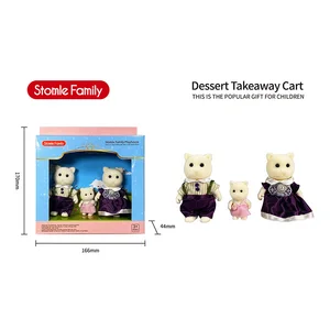 Familiensimulation Floresta Kaninchen, DIY -Spielset, Mini -Bärenfigur, Spielzeugpuppen, Kindergeschenke 8 Hauptverkaufsmaschine Plüschbär - №1