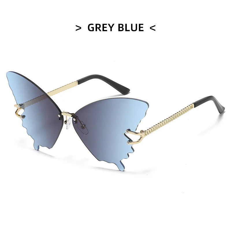 New Rimless Sunglasses For Women Vintage Fashion Luxury Brand Designer Butterfly Frame Sun Glasses Female Shades UV400 Eyewear image 6