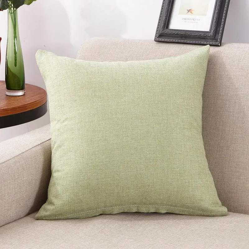 Linen Pillow Cover 1PC Solid Soft Fashion Pillowcase Comfortable Sofa Multicolor Cotton Waist Throw Pillowlip Home Supplies