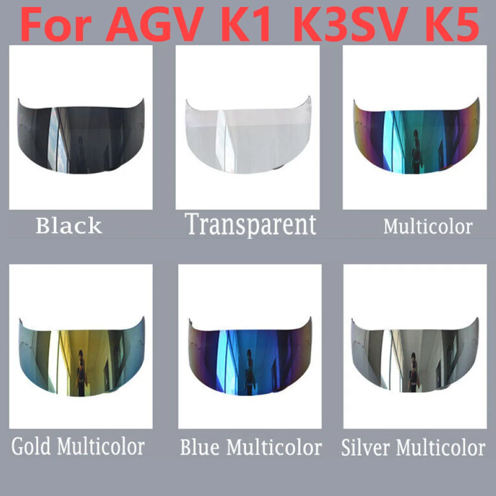 Helmet Lens for AGV K1 K3S K5 Motorcycle Helmet Visor Full Face Helmet Glasses Motorbike Helmet Discoloration Lens Shield Lens