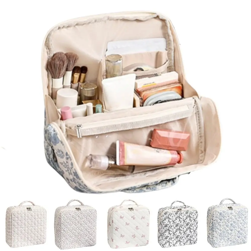 

Durable Quilted Travel Storage Bag Large Capacity Multifunctional Makeup Bags Toiletry Bag