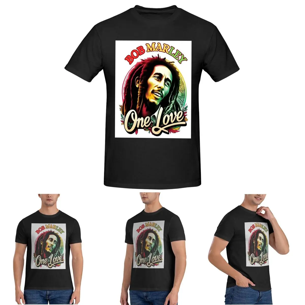 

Футболка Jamaica Reggae Rock Bob Marley для мужчин, хлопковые футболки больших размеров, мужские летние топы с короткими рукавами и круглым вырезом, S-6XL