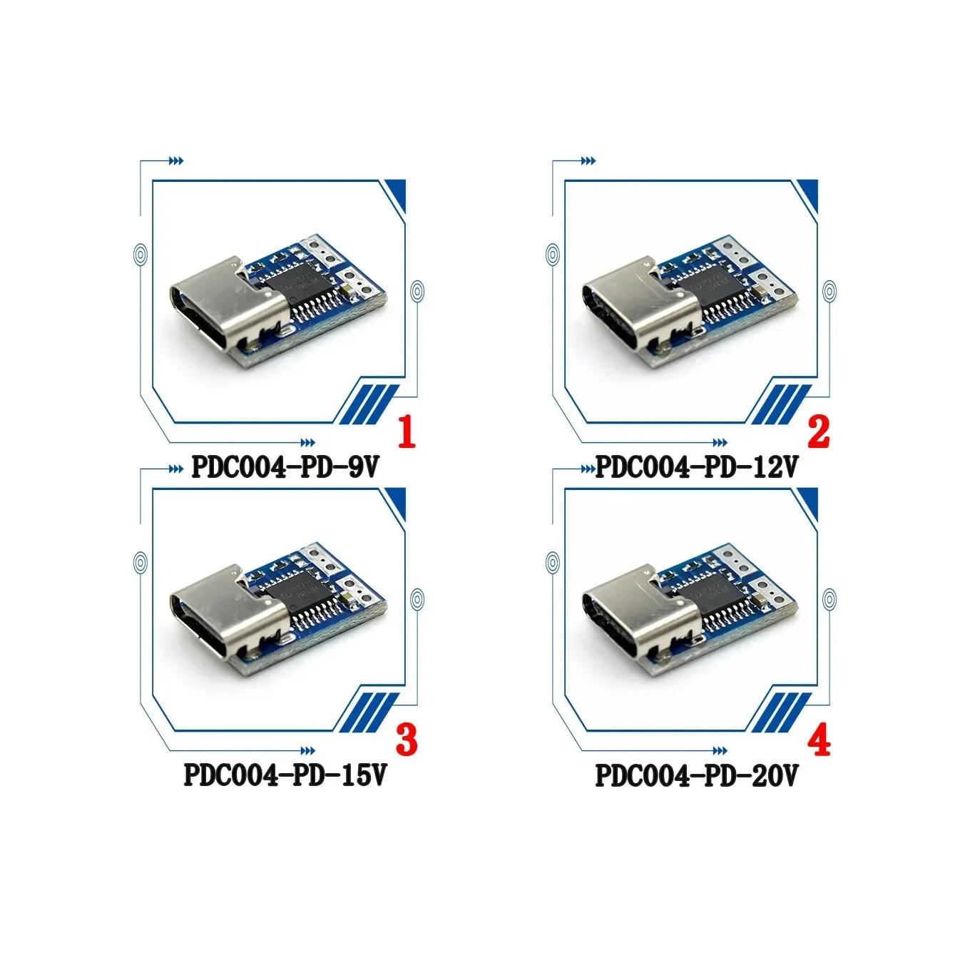 Type-C PD decoy module PD23.0 to DC DC trigger extension cable QC4 charger 9V 12V 15V 20V PDC004-PD