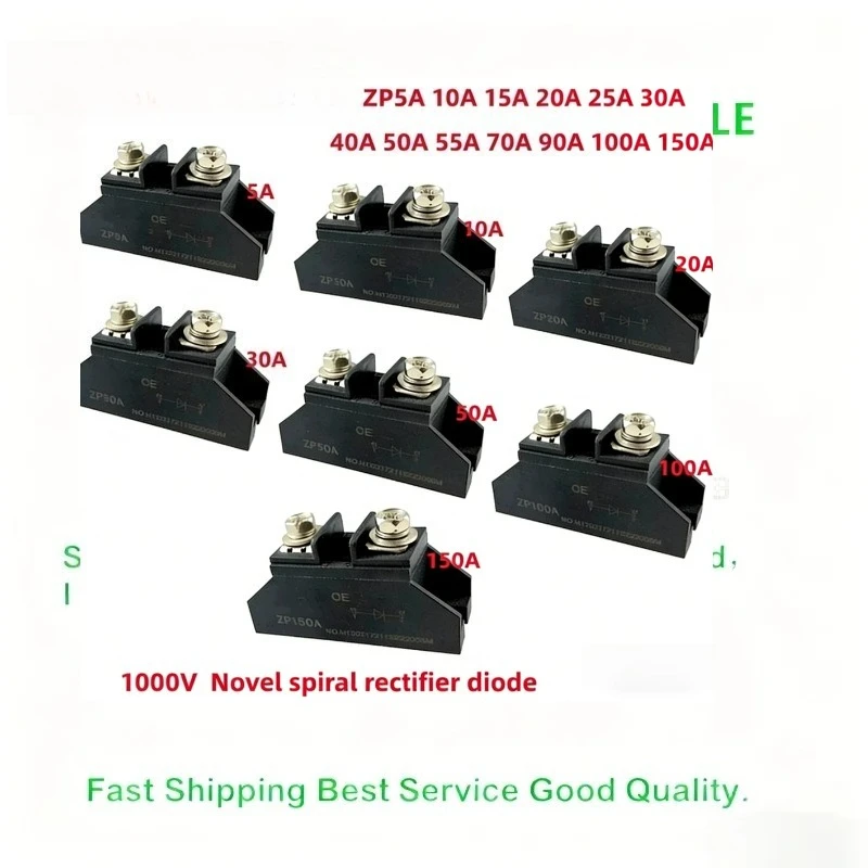 ZP100A 1000V new rectifier diode ZP5A 10A 15A 20A 25A 30A 40A 50A 55A 70A 90A 100A 150A Small anti-reverse diode