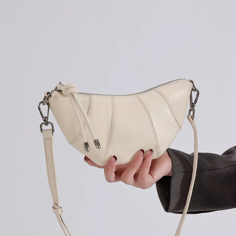 

Fashion Women's Bag 2025 New Genuine Leather Women's Bag Hornbag Fashion All-match High-end Crossbody Bag for Women