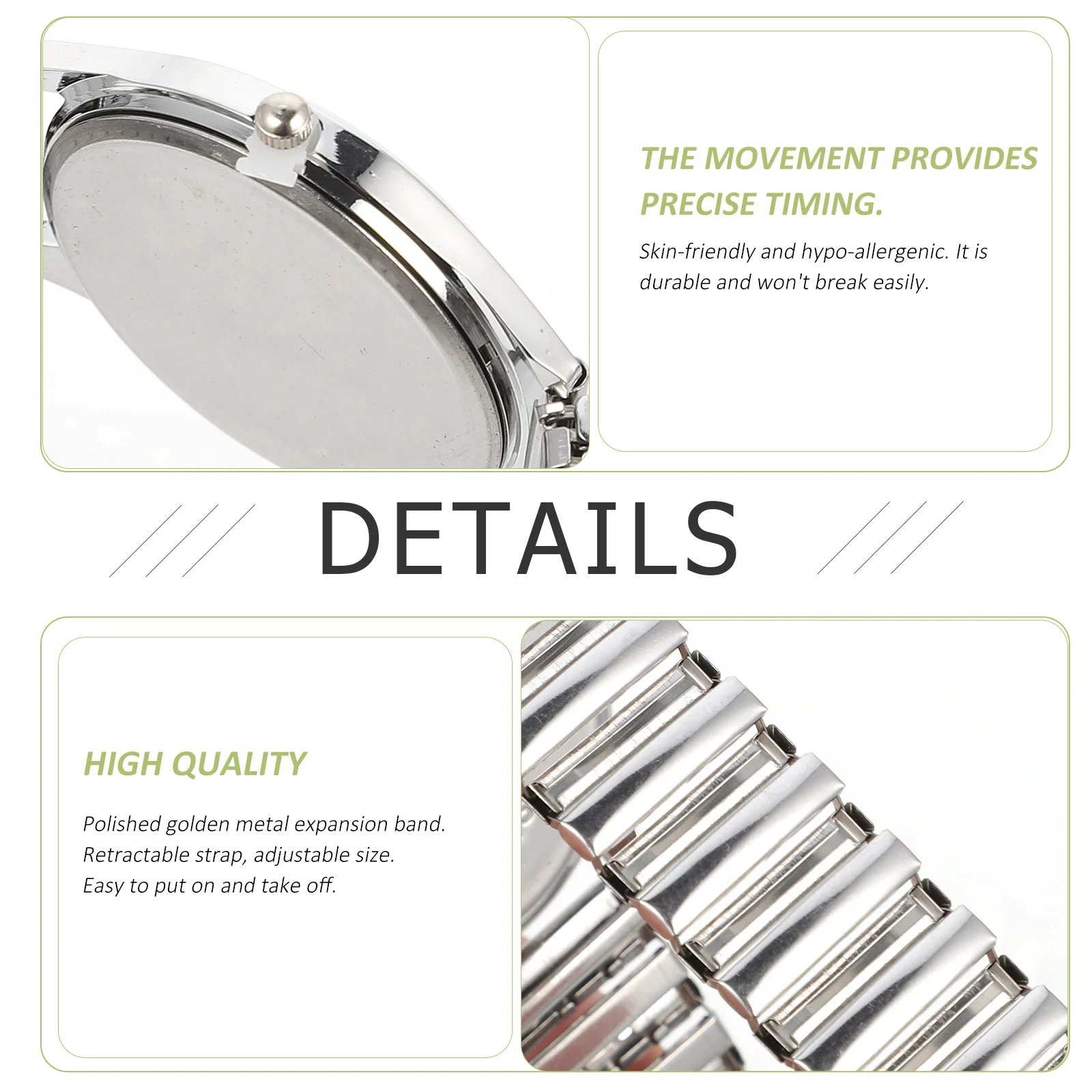 Relógio de banda de expansão para idosos luminoso clássico casual relógio de pulso digital de longa duração relógio de banda de expansão de tempo preciso