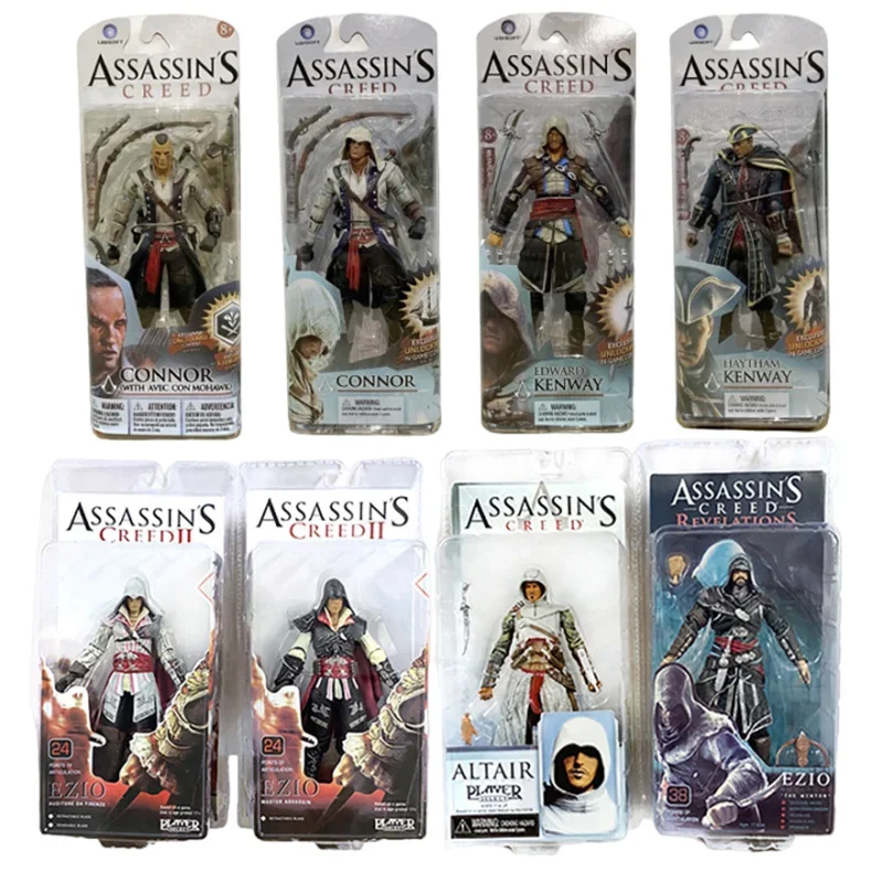 Assassin\'s Creed III Action Figure EZIO Figuras Toys NECA Game Figurine Anime Figura PVC Collection Model Doll Gift for Children