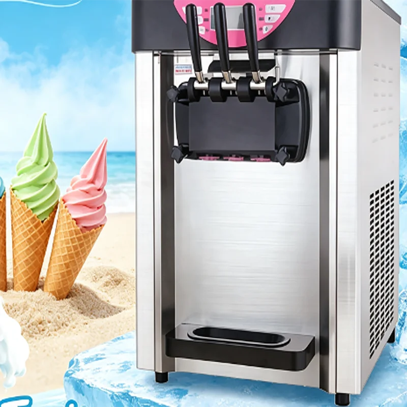Commercial Automatic 3 Flavors Soft Serve Ice Cream Machine for Restaurants for Ice-Cream Making