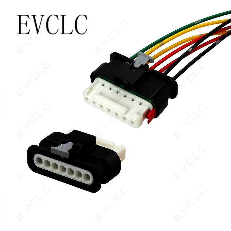 1 Set 7-Pin Harness Connector Waterproof Plug 6189-7895 for EV VW Audi Tesla ACC Millimeter Wave Radar Adaptive Cruise Connector
