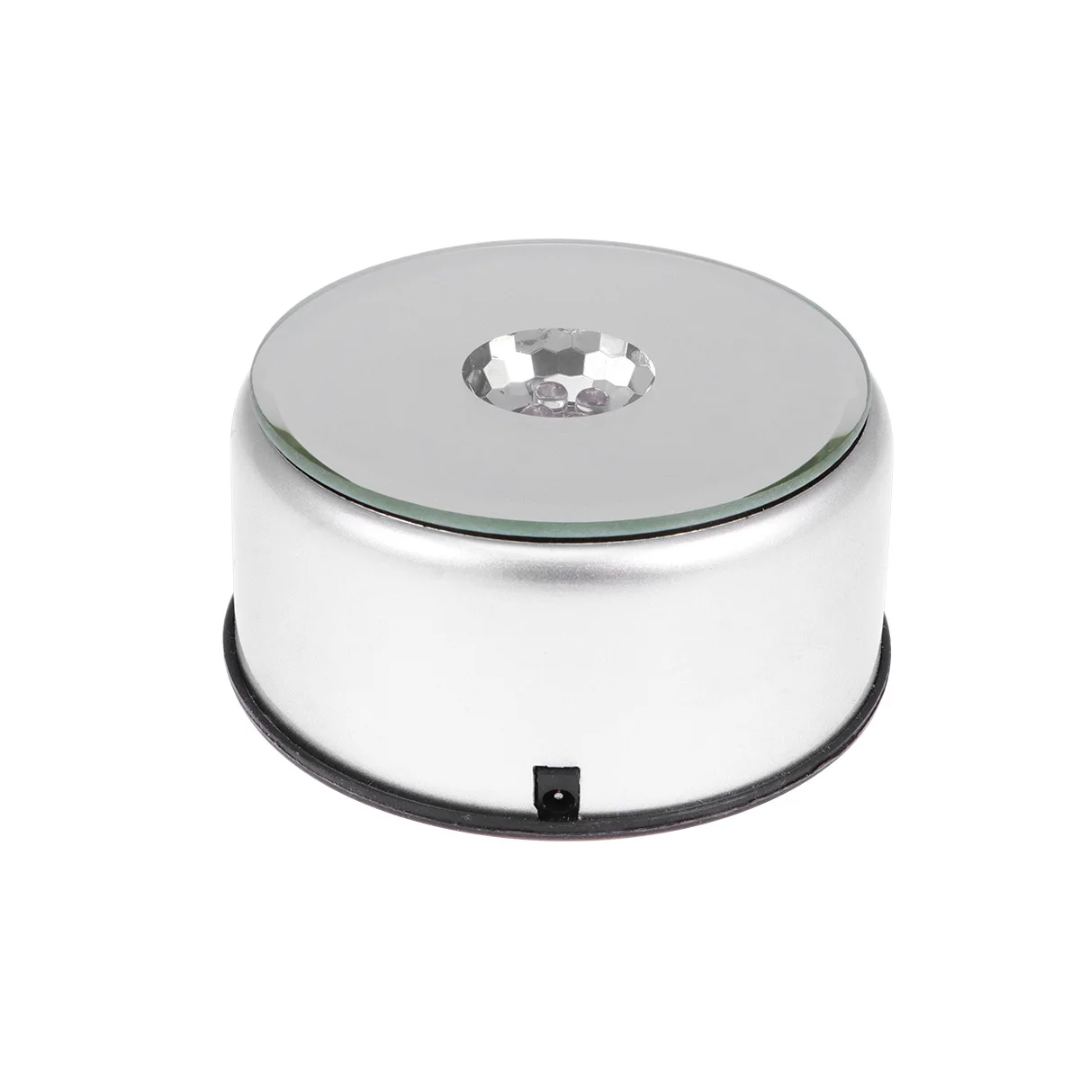 

LED Rotatable Display Base 80mm Diameter Silver 7 Colors Light Stand Holder for Crystal Glass Art Display Light Base USB Powered