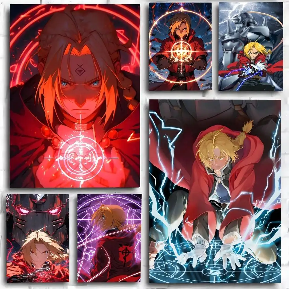Fullmetal Alchemist Anime-Poster, Kunstdruck im Anime-Stil, Heimdekoration, ideales Geschenk, perfekte Raumdekoration