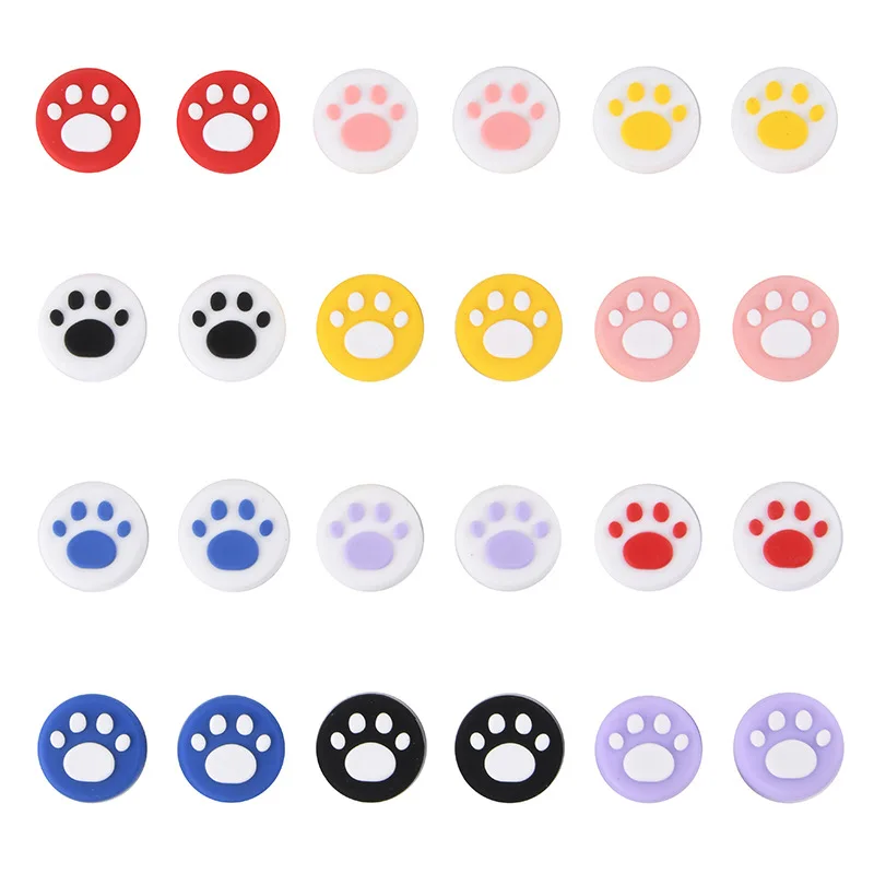 2pcs Cat Paw Thumb Stick Grip Cap Cover For PS3 / PS4 / PS5 / Xbox One / Xbox 360 Controller Gamepad Joystick Case Accessories