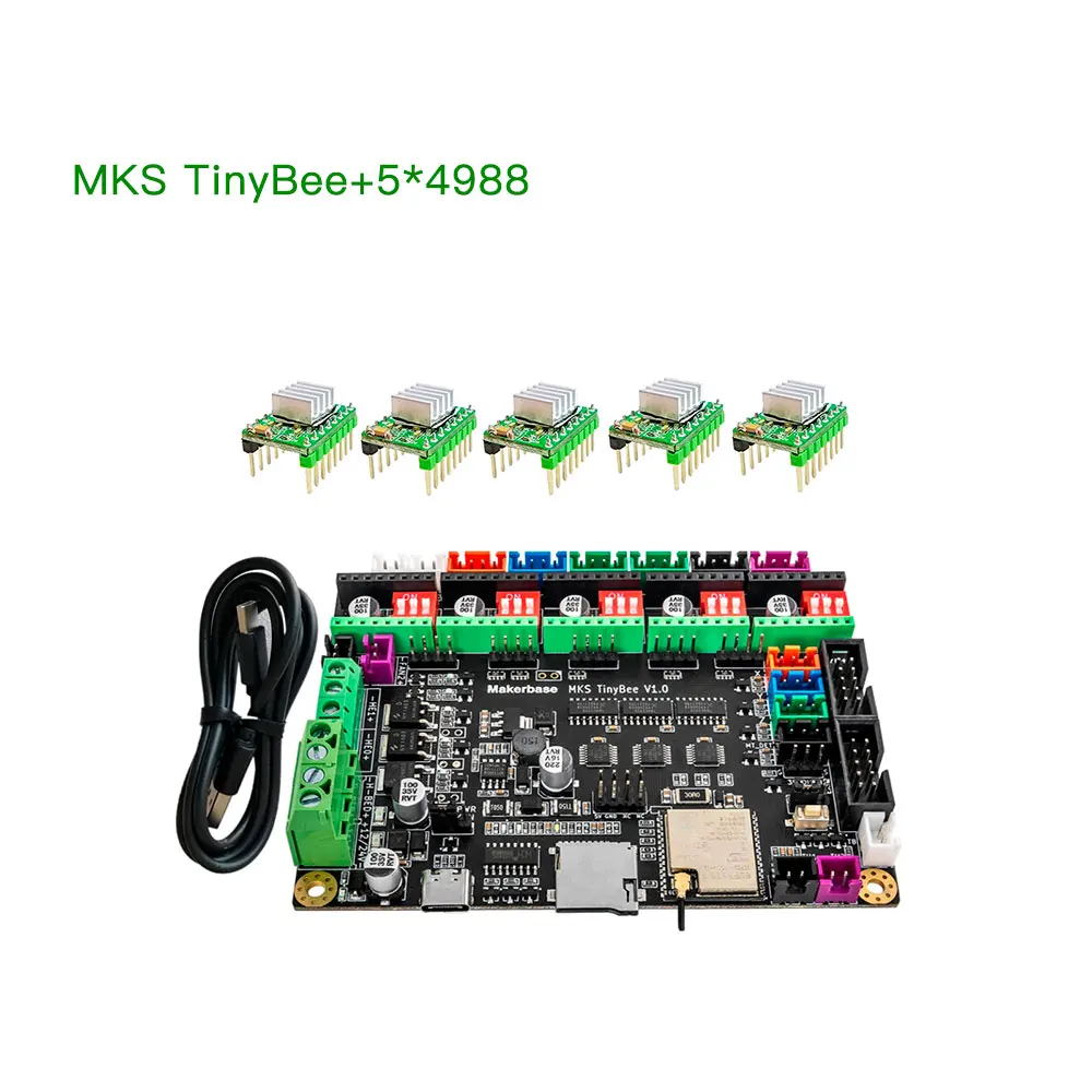 RAMPEN MKS TinyBee V 1,0 Motherboard 3D Drucker Control Board ESP32 MCU 3D Drucker Teile Unterstützung Tmc2209 Touch Wifi WEB control