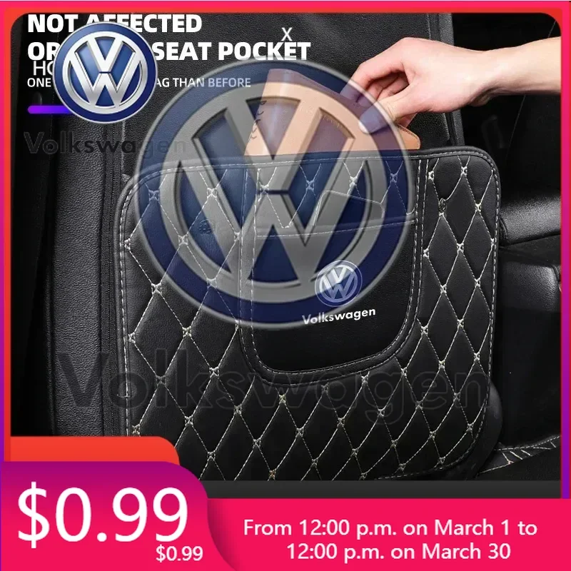 

Emblems For VOLKSWAGEN VW 2025 Hot 1Pcs Car Seat Anti-kick Pad Auto Interior Accessories For Volkswagen VW Jetta Polo T4 T5 T6 S