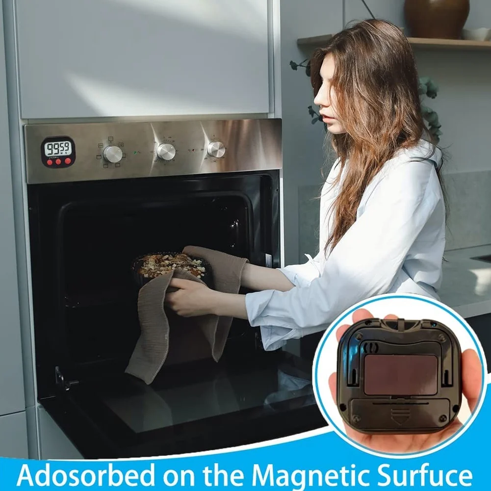 Timer da cucina, Timer visivo digitale orologio magnetico cronometro Timer conto alla rovescia, ampio Display LCD per cucinare