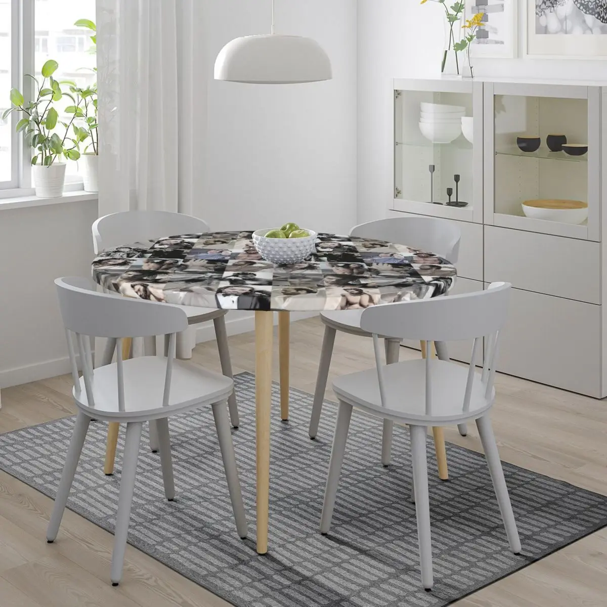 Actor Can Yaman Photo Waterproof Round Tablecloth Oilproof Table Cloth for Kitchen Events Dining Table Cover