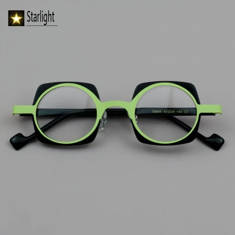 Acetate Glasses Frame Men Square Patchwork Retro Eyeglasses Women Office Optical Myopia Computer Eyeglasses Man FashionReading