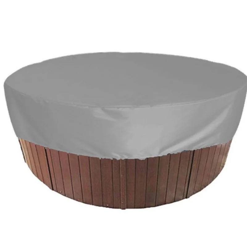 

Round Bathtub Cover Outdoor Anti-UV Protector Spa Hot Tub Dust Waterproof Covers Anti-UV Material Waterproof Strong Durable