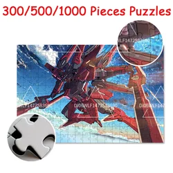 Anime japonês gundam quebra-cabeça brinquedos 300/500/1000 peças quebra-cabeças de madeira crianças brinquedo educativo adulto artesanal presente jogos