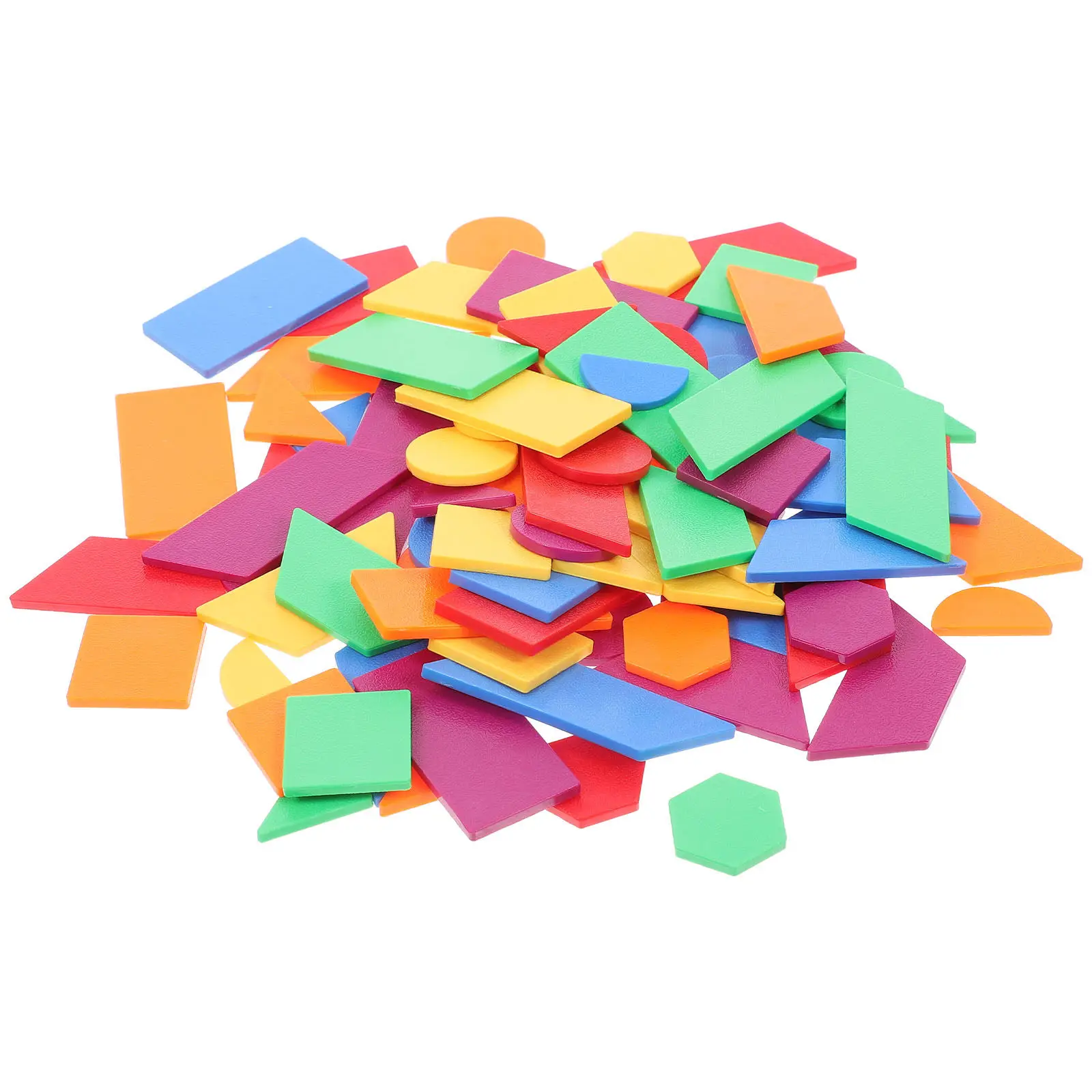 

96Pcs Polygonal Geometric Puzzle Board for Children Classroom Activities Home Learning Shape Sorting Pattern Blocks Preschool