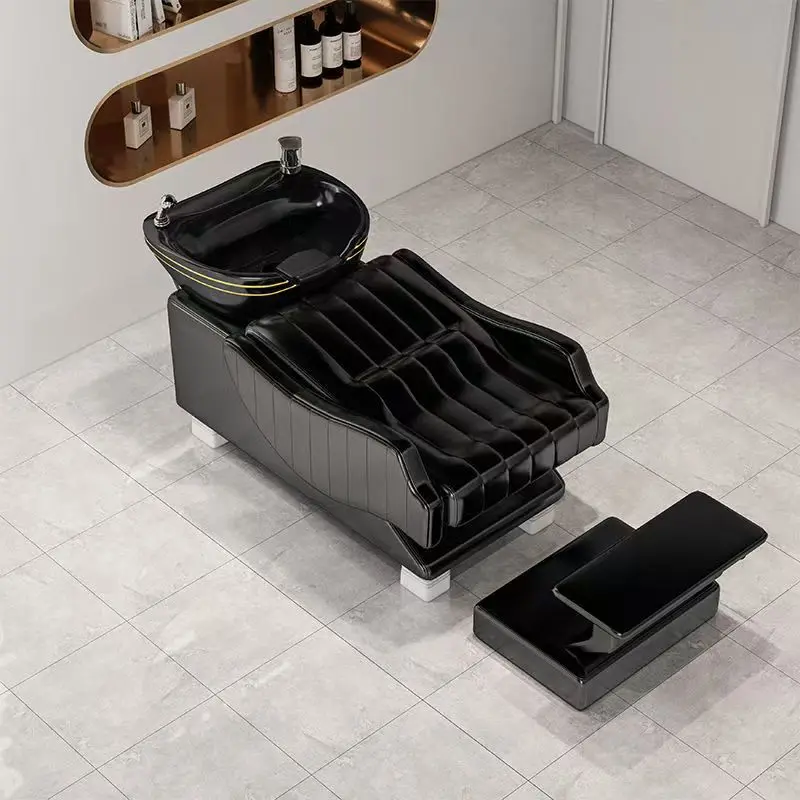 ow-Modern Manufacturers Direct Ceramic Basin Half Lying Salon Special Hair Bed European Simple Barbershop Flush Bed-