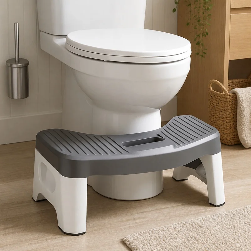 Comfortable Toilet Squat Stool for Adults, Kids, and Pregnant Women with Ergonomic Design