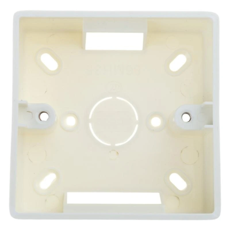Caja de conexiones de PVC de 86x86, Cassette de montaje en pared para Base de enchufe de interruptor