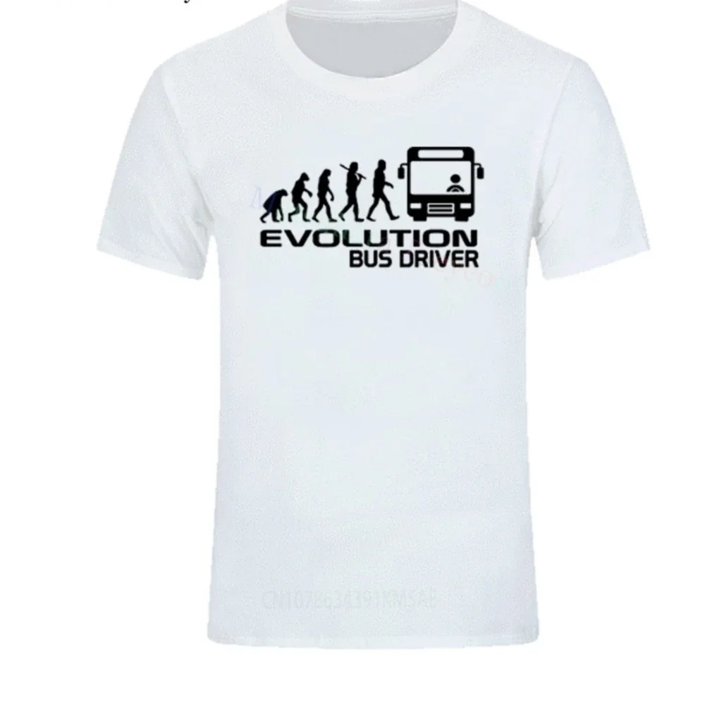 NEW Fashion T-Shirt Men Evolution of A Bus Driver Print Mens T-Shirt Gift Funny Tee Shirt Unisex Tees