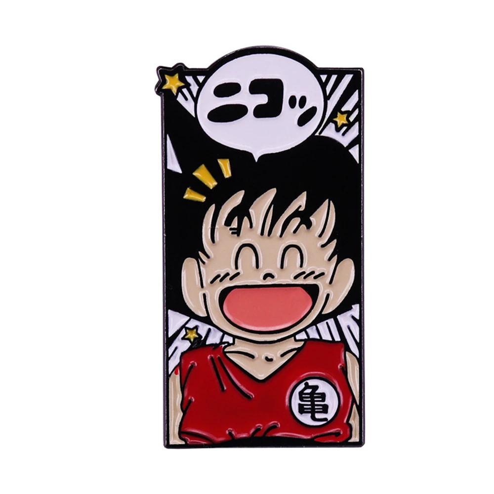 Anime DRAGON BALL Son Goku Kakarotto Krillin Bejīta Yonsei Chaoz Ranchi Cosplay Props Metal Badge Pin Alloy Brooch Accessories