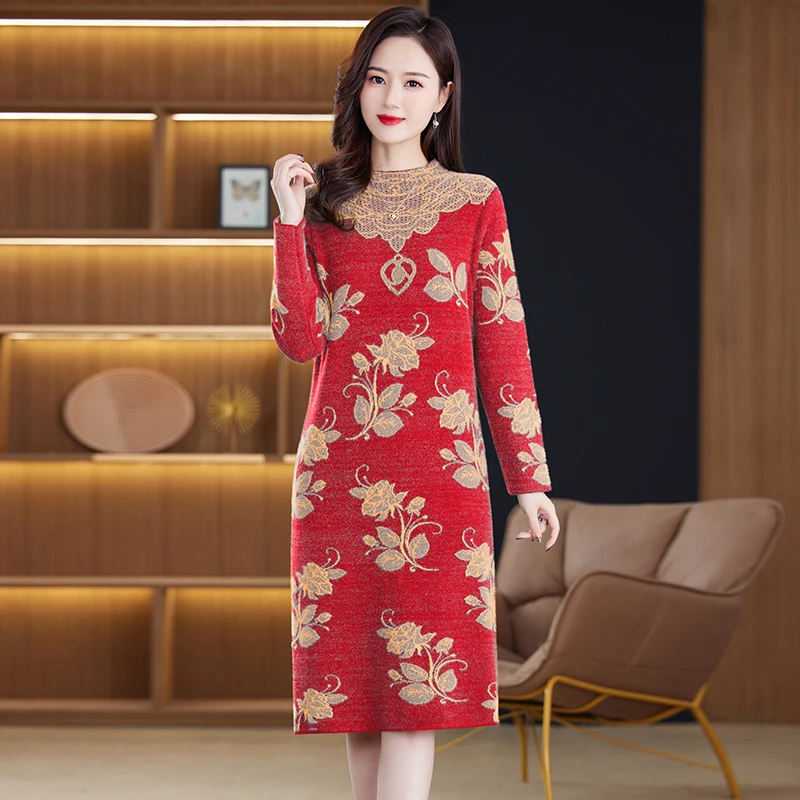 2025 겨울 밍크 캐시미어 두꺼운 따뜻한 풀오버 여성 한국 빈티지 캐주얼 탑 스웨터 가을 신상 우아한 바디콘 코트 스웨터