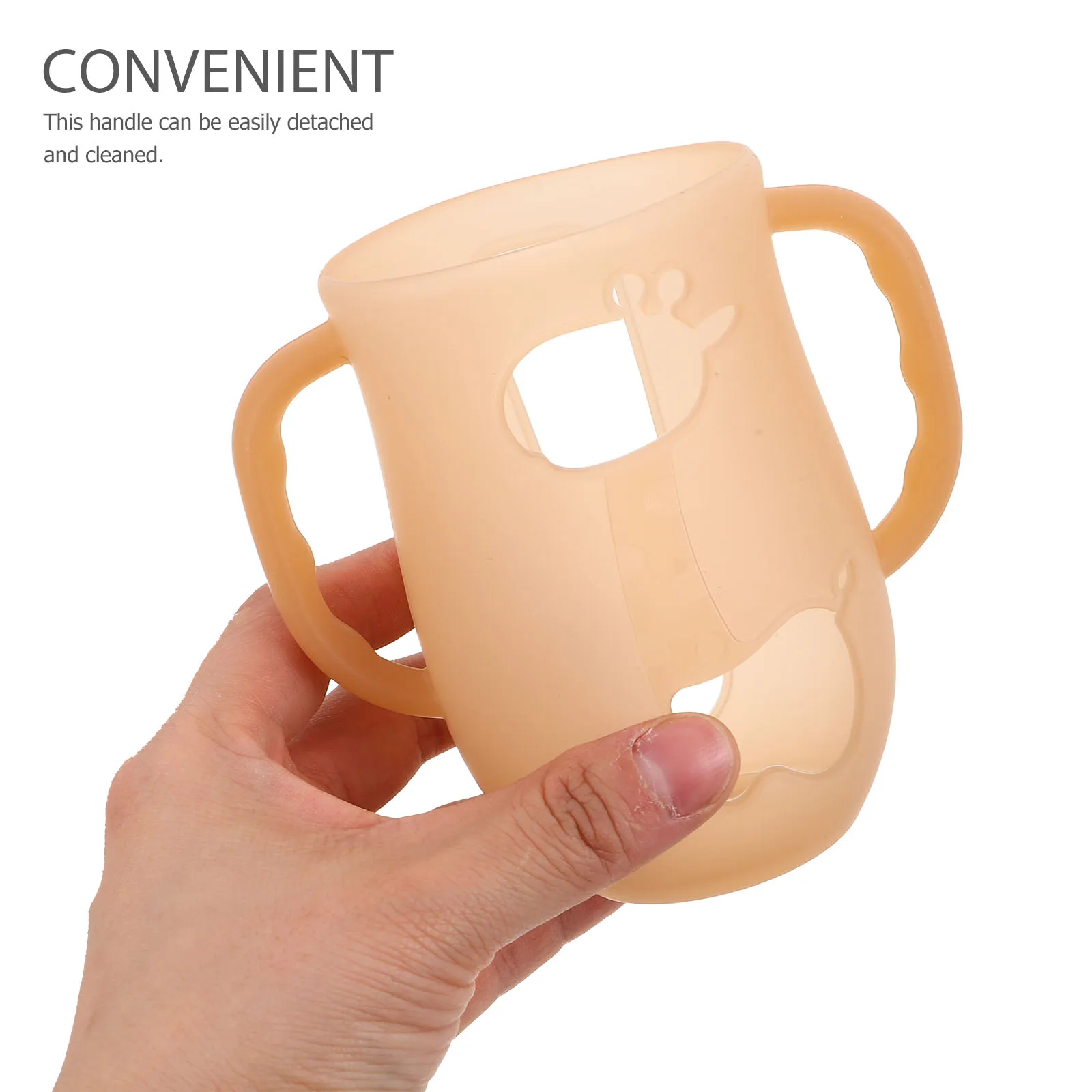 

Silicone Baby Bottle Handle Grip Comfort Sleeves Wide Neck Feeding Support Holder Non Slip Washable Soft Material