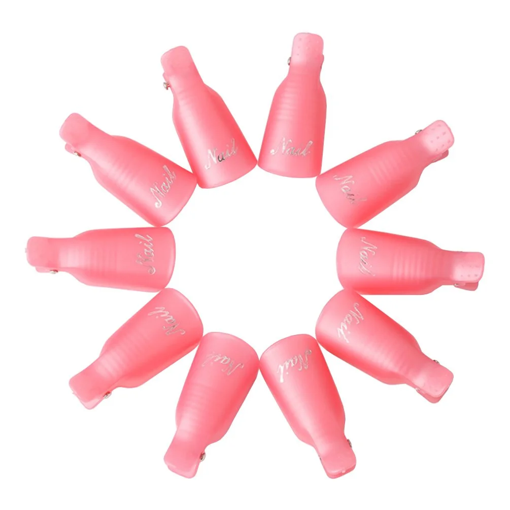 10Pcs/16Pcs Plastic Nail Art Soak Off Cap Clip UV Gel Polish Remover Wrap Tool for Fingernail Removal Soak Off Clips image 4
