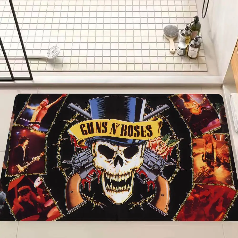 G-Guns N' R-Roses Entrance Door Mat Nordic Style Home Doormat Bathroom-Toilet Mats Bedroom Hotel Decor Mat