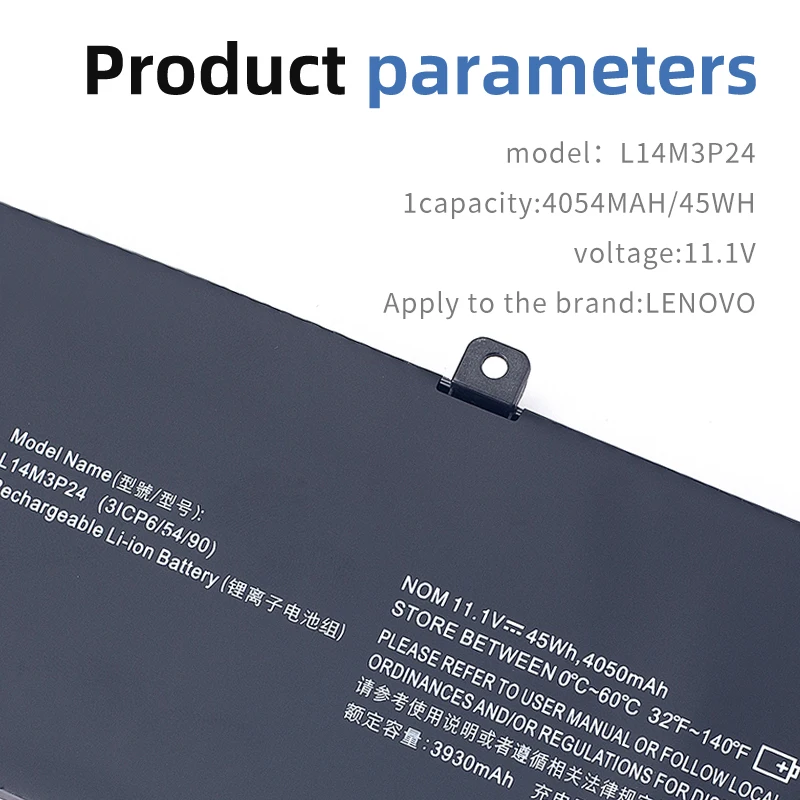 Imagem -05 - Bateria do Portátil Lenovo Ideapad Y70014isk 700-15isk 700-17isk Legião Y520-15ikba L16s3p24 45wh 4050mah Suozhan-l14m3p24