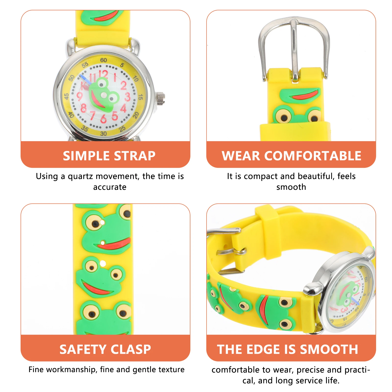 

Wrist 3D Cartoon Silicone For Children Fine Workmanship Durable Outdoor Timepiece Boys Girls Gift Accurate Quartz