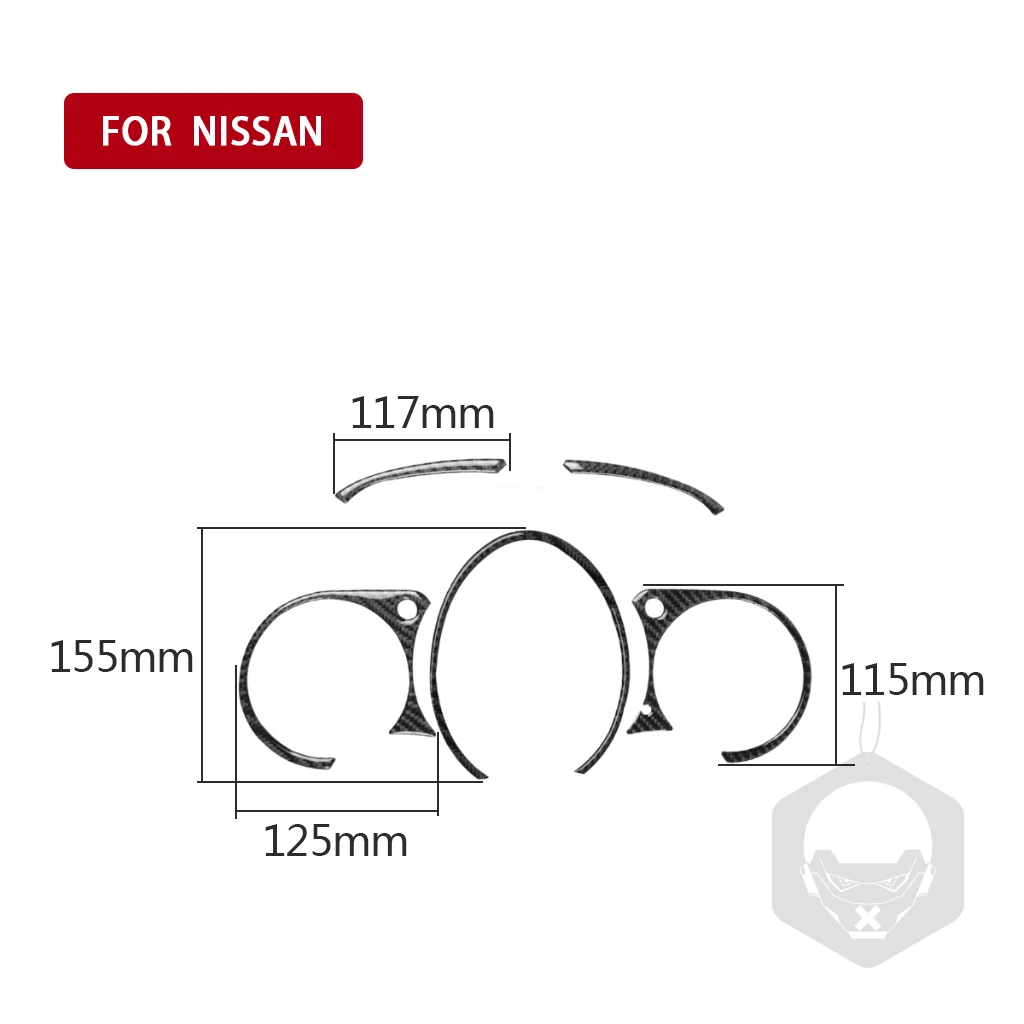For Nissan 370Z Z34 2009-UP Carbon Fiber Instrument speedometer display Panel Trim Car Interior Accessories Decorative Stickers