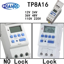 デジタルタイマー付きスイッチTp8a16,週次時計,プログラム可能,電子コンピューター,220V,30A,12v