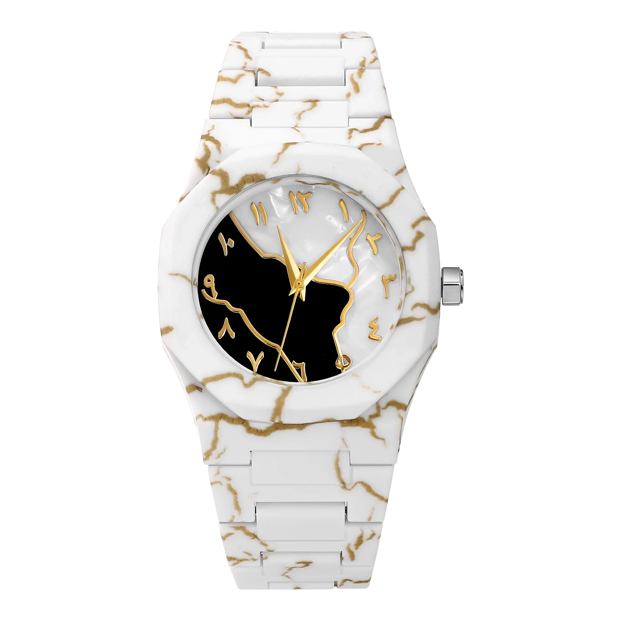 1-piece new watch, polygonal dial, fashionable and trendy accessory for outfit coordination, with a premium feel