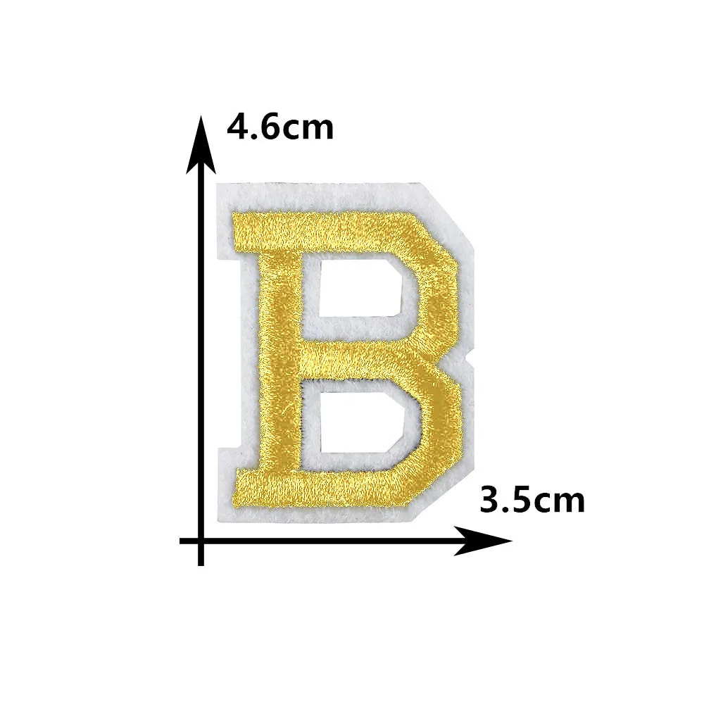 Gold cartoon letters Hotmelt adhesive iron Diy Decoration for clothes and hats jeans clothing accessories clothing patches