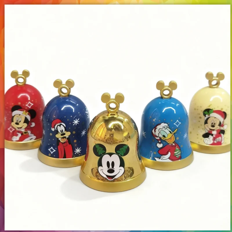 Disney Christmas Cartoon Character Bells Collectible Set Mickey Minnie Donald Duck Holiday Decorations Home Garden Decor view 2
