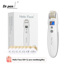 Dr pen Bio Roller G5 с 12 валиками Подарки 3 в 1, перезаряжаемый фотонный ролик Derma Vibration LED Microneedling EMS Derma Roller