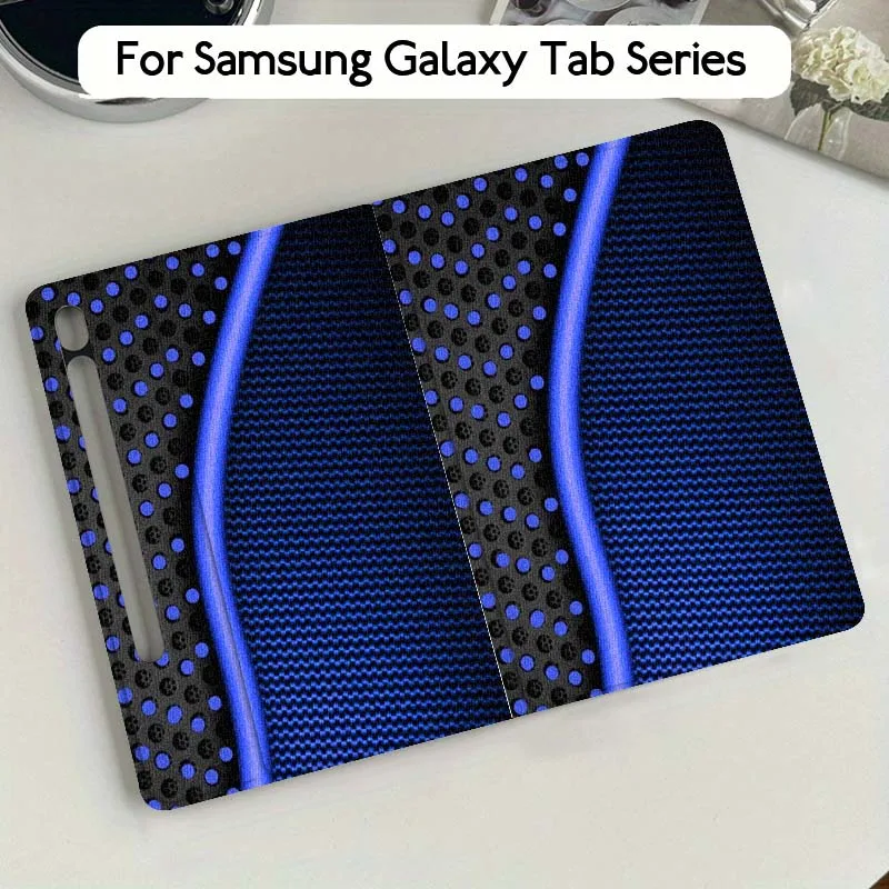 

Cool Blue Grid Pattern For Samsung Galaxy Tab S10 S9 S8 S7 FE Lite Soft Flexible Support Tablet Case Gift